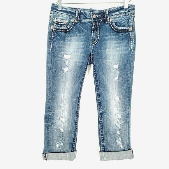 destroyed crop jeans
